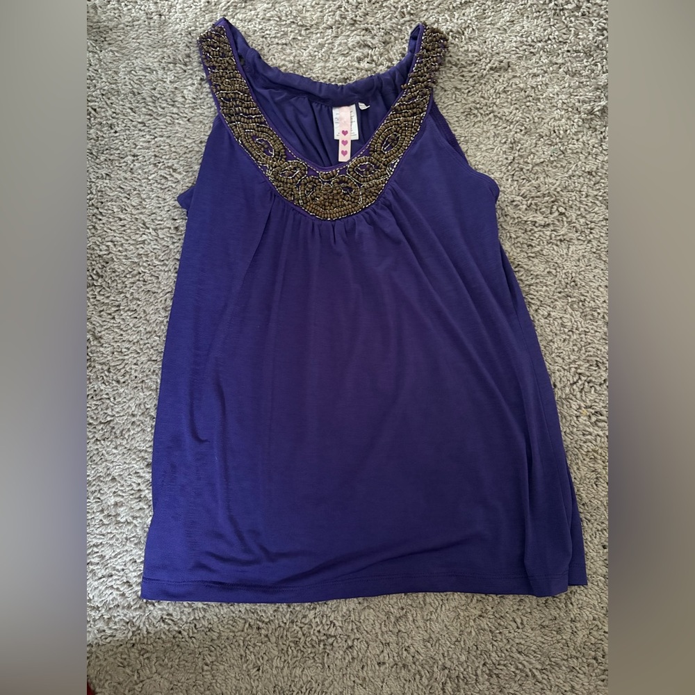Purple Embellished Women's Top y2k